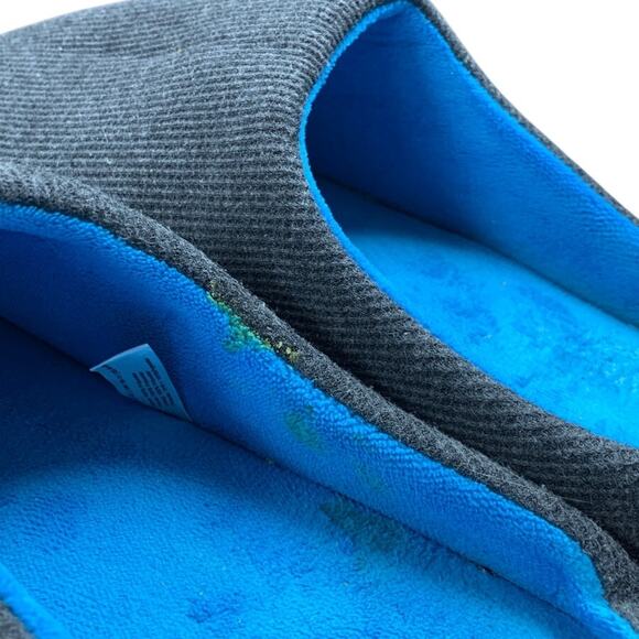 VeraCosy Men Size 11/12 Blue Gray Memory Foam House Slipper Indoor Outdoor Shoes - Picture 5 of 6